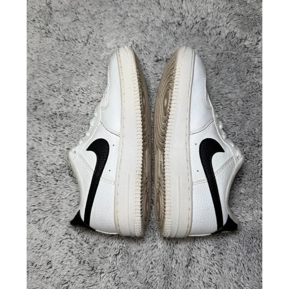 Nike Air Force 1 LE Shoes Youth 1.5 White Black Low Leather Sneakers CZ1685-100